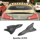 For Trunk Spoiler Wing 10pcs Carbon Fiber Look Vortex Generators Diffuser Fins