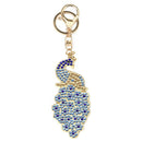 3pcs Key Chains Peacock Keyring Purse Bag Crystal Charm Pendant Necklac SKF