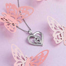 New Mother's Day Gift Mom Child Heart Pendant Chain Jewelry Necklace Love H0B6