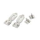 2 Set Cabinets Gates Padlock Latch Door Hasp Staples Screws OZ BX