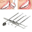 5Pcs Stainless Steel Dental Oral Sculpture Kit Tool Deep Cleaning Teeth Care  BX