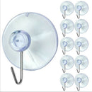 10 Windows Transparent Suction Cup Suction Cup Hook Clothes Jacket Metal Ho