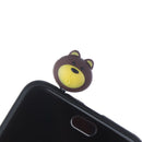 3.5mm port dust plug cute stereo animal phone headset decorati&+