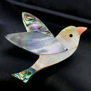 Natural Shell Bird Brooch Pin Lady Animal Banquet Wedding Brooch Christmas G Gw