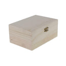 2pcs Plain Wooden Treasure Chest Wood Jewellery Storage DIY Making Craft Box