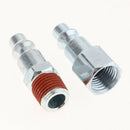 12x Female Male Brass Quick Release Disconnect Coupler Plug 1/4" NPT Tools