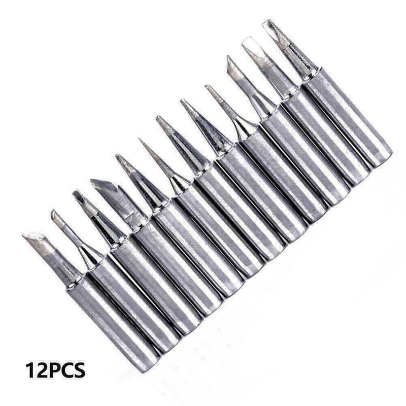 12pcs Soldering Iron Tips 900M-T for Hakko 936/937/928 Soldering Station To M6V4