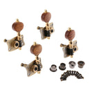 4pcs Acoustic Guitar Tuning Peg Tuner Machine Head with Wooden Buttons for