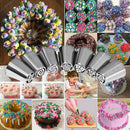 14pc/Set Russian Tulip Icing Piping Nozzles Stainless Steel Cake DecoratingSEAU
