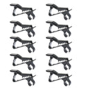 10 Pieces Microphone Lapel Tie Lavalier Mic Metal Clip Holder 6.35mm