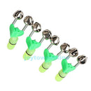 4PCS LED Fishing Rod Bite Alarm Light Twin Bells Clip Alerter Tool Accessory