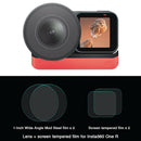 2+2Pcs Tempered Glass Screen Protector For Insta 360 ONE R LEICA-1-Inch Lens Hn