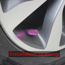 Purple Aluminum Car Tyre Air Valve Caps Bicycle Tire Valve Cap Car Wheel Styling