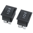 5 Pcs 6 Pin DPDT Black Button On/Off/On Rocker Switch AC 250V/15A 125V/20A A6Y1