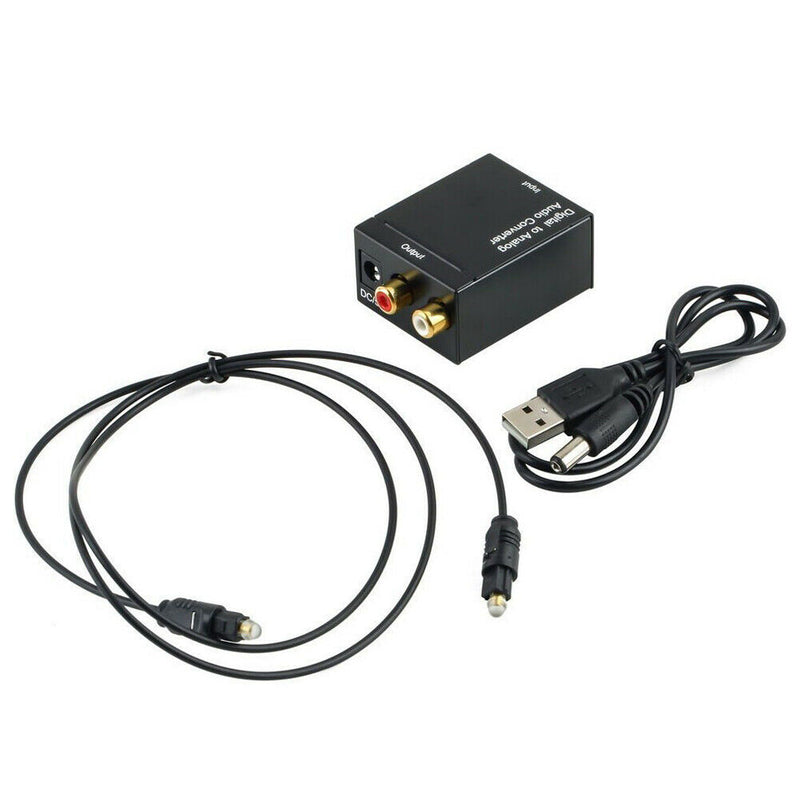 Digital Optical Coaxial Toslink to Analog RCA L/R Audio Converter Adapter Cables