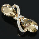 Fashion Crystal Rhinestone Oval Bowknot Barrette Hair Clip Clamp Hairpin C3G8