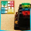 Car Accessory Waterproof Vehicle Truck Boat 4 Way Blade Fuse Box Holder +4X Fuse