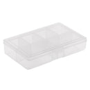 Clear 6 Grids Fishing Lure Bait Box Fishing Beads Snaps Jigs Container Case
