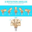 Quick Connecting Pivoting Coupler 180 Degree with 5 Angles and Safety Lock