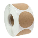 1 Roll of 500pcs Kraft Paper Blank Adhesive Labels Decorative Sealing Stickers