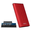 USB 3.0 Hard Disk Case External Enclosure Box for 2.5 inch HDD SSD (Red) A