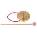 21cm Hand Gong Copper Cymbals with Wooden Stick Percussion Kids Music Toys A