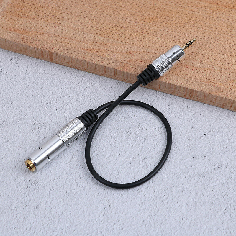 Audio aux 6.35mm 1/4" female to 3.5mm 1/8" male stereo headphone adapter cabl FT