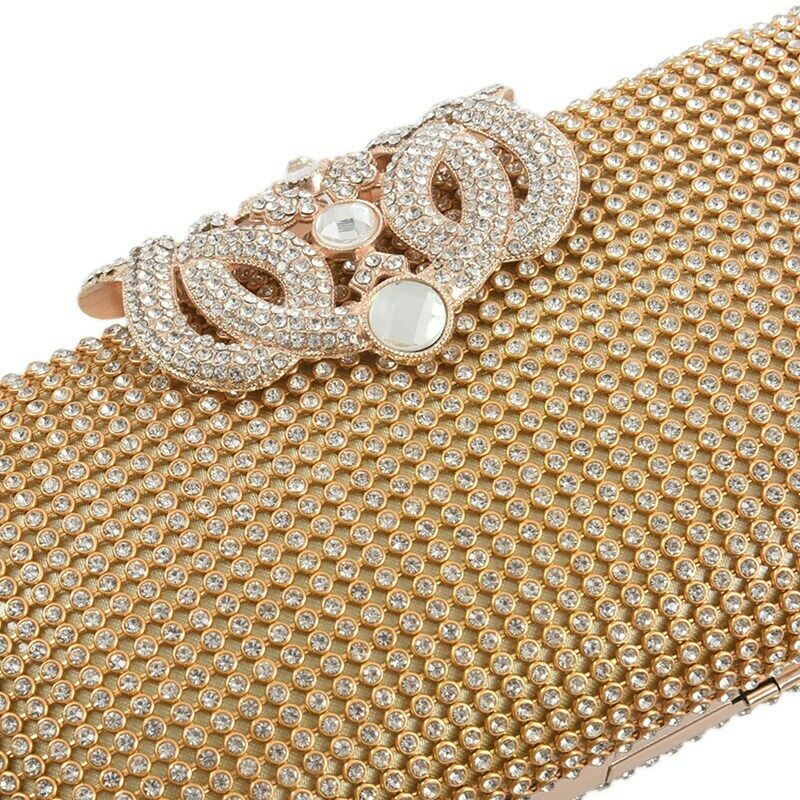 Dazzling Rhinestone Encrusted Evening bag Clutch Purse Party Bridal Prom M3K2