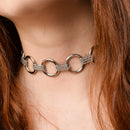 Fashion Women Multilayer Hollow Out Round Pendant Choker Necklace Jewelry Gift-