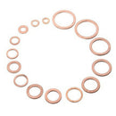 120pcs M6-M20 Assorted Solid Copper Gasket Washer Seal Flat Ring Set with TFU