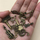 70x Alloy Music Note Charms Jewellery Craft Beading Pendant For DIY Necklace