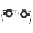 Head-mounted Magnifier Magnifying Glasses Lens with LED Lamp For Close Work