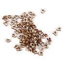 100Pcs Wooden Love Shape Hearts Patches Wooden Heart Embellishments Crafts