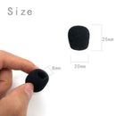 10pcs 25mm Soft Elastic Sponge Microphone Head Cover for Headset Foam Sleeve Mic