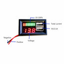 Digital Car Motorcycle 12V Voltmeter Voltage Battery Panel Meter w USB 5V Output