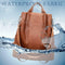 Women Backpack PU Leather School Shoulder Bag Casual Rucksacks (Brown) SN9F
