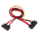 22-pin (7+15) Sata Male To Female Data And Power