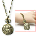 Owl Pocket watch Flap Pocket Watch Chain Necklace
