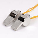 .2Pcs Referee Football Sports Training Survival Metal Whistle with Lanyard New