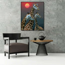 Painting By Numbers Kit DIY Giraffe Sun Hand Painted Canvas Oil Art Picture