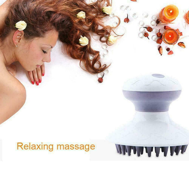 Multipurpose Electric Vibrating Scalp Massage Head Hair Care Brush Massager O9T6