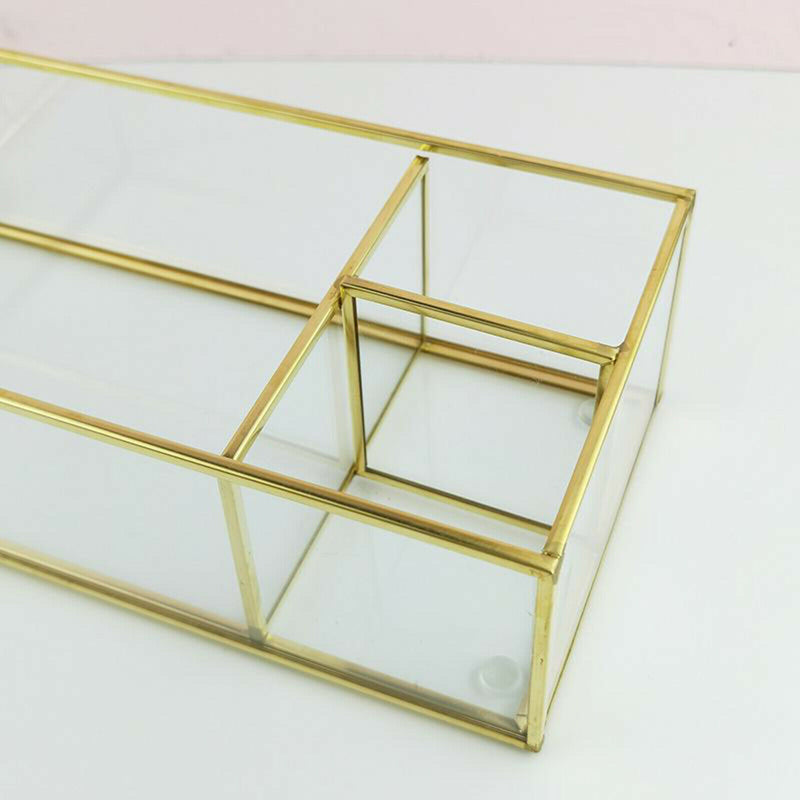 Rectangular Clear Glass Paper Tissue Box Decorative Glass Napkin Storage Box