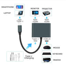 Type C to HDMI Adapter 4K 30Hz for MacBook Pro 2018/2017 Tablet PC and More