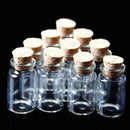 10pcs 7ml Clear Cork Bottle Vials For Wedding Holiday Decoration Christmas Gifts