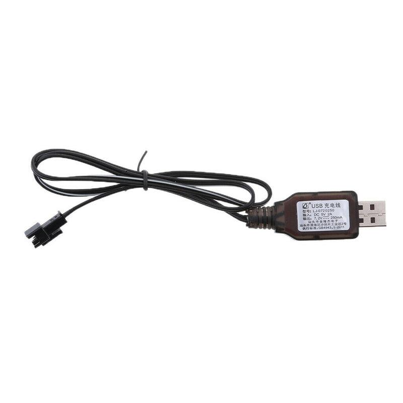 USB Charging Adapter Cable For 7.2V Battery Nimh, USB Plug To SM-2P Plug Socket