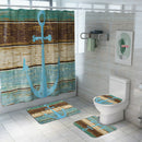 Bathroom Set Rug Toilet Lid Cover &  Mat Shower