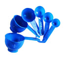 6 Pcs Blue Plastic Measuring Spoons Set Kitchen Tools Spoon Cooking