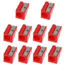 10pcs Billiards Pool Cue Tip Sharpener Shaper Trimmer Corrector Tool - Red