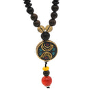 Handmade Ethnic Style Wooden Beads Sweater Chain Nepal Beads Accessories Li
