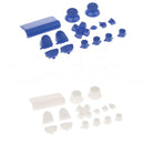 2 Set Full Buttons Cap Mod for Sony Playstation 4 PS4 Controller Blue+White